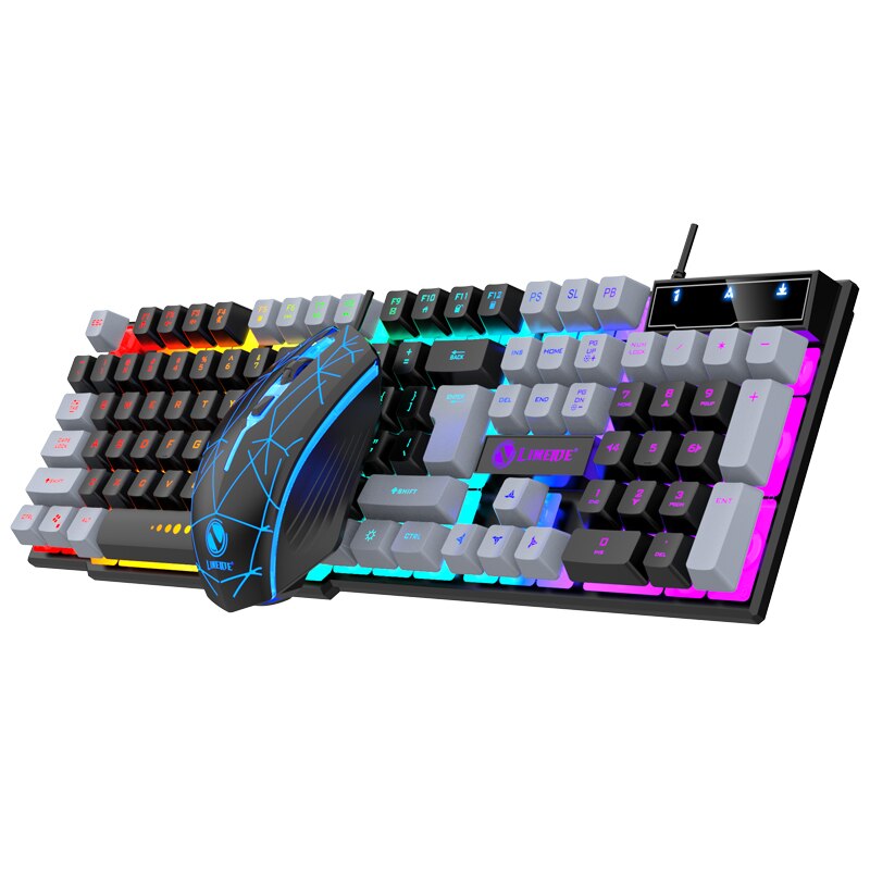 Gaming Keyboard Extension - Gaming Tri-Color Combo: Silent Mech-Feel Membrane