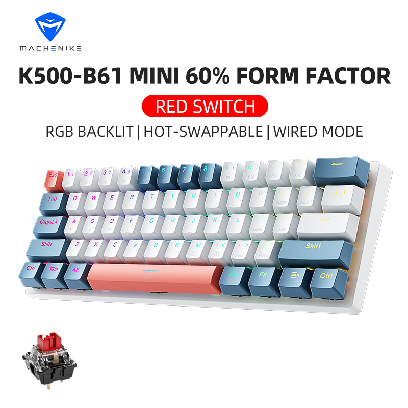Gaming Keyboard And Mouse Combo Wireless - K500-B61 Machenike Mini Mechanical Keybaord 60%
