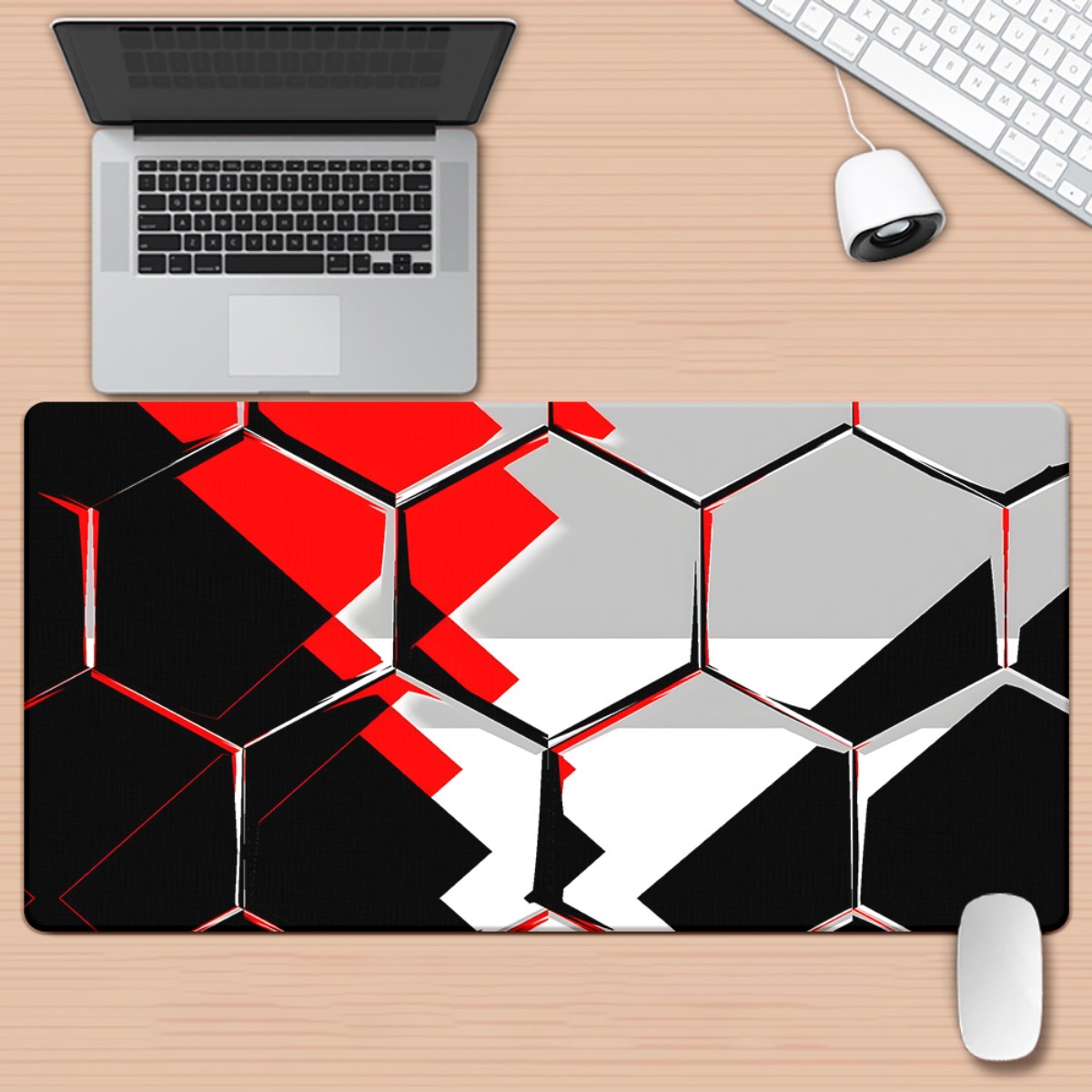 Gaming Keyboard Brand - Brand Hexagon Iron Art Mousepad HD