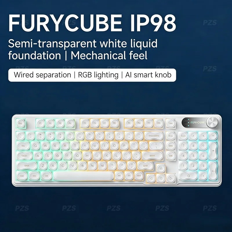 Gaming Keyboard Ip98 - FURYCUBE IP98 Wired Keyboard RGB Translucent