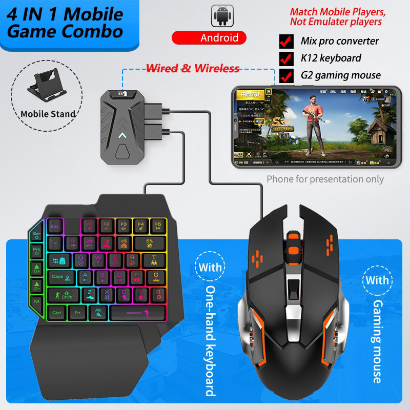 Gaming Keyboard Mobile - Mobile Games Converter Gaming Keyboard and