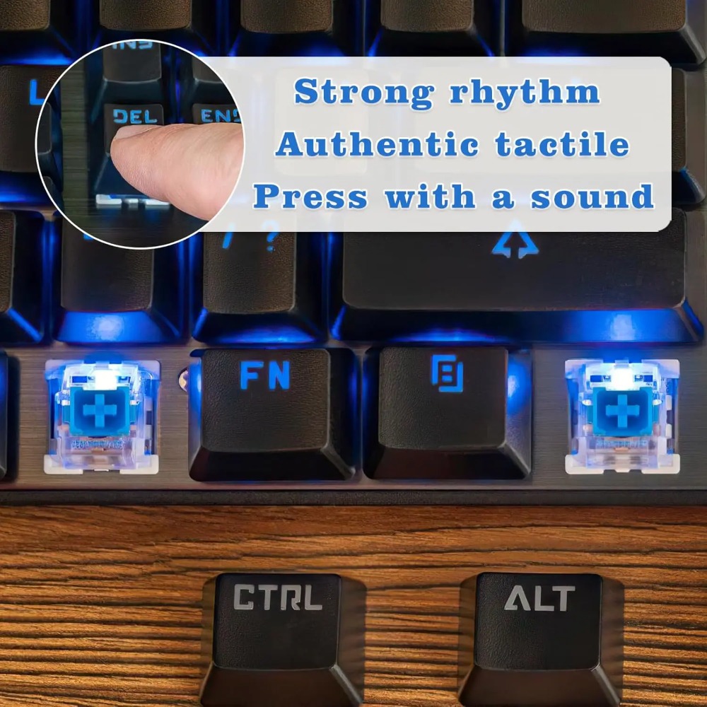 1-150Pcs 3 Pin DIY Mechanical  - đánh giá và giá Gaming Keyboard Blue