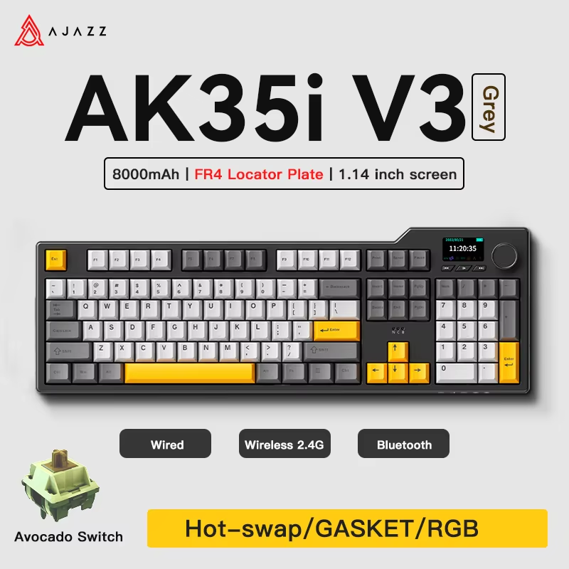 Ajazz AK35I V3/V4 MAX Tri-mode - đánh giá và giá Gaming Keyboard And Mouse Combo Wireless