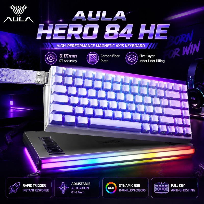AULA HERO84 Magnetic Gaming Me - đánh giá và giá Gaming Keyboard Backlit