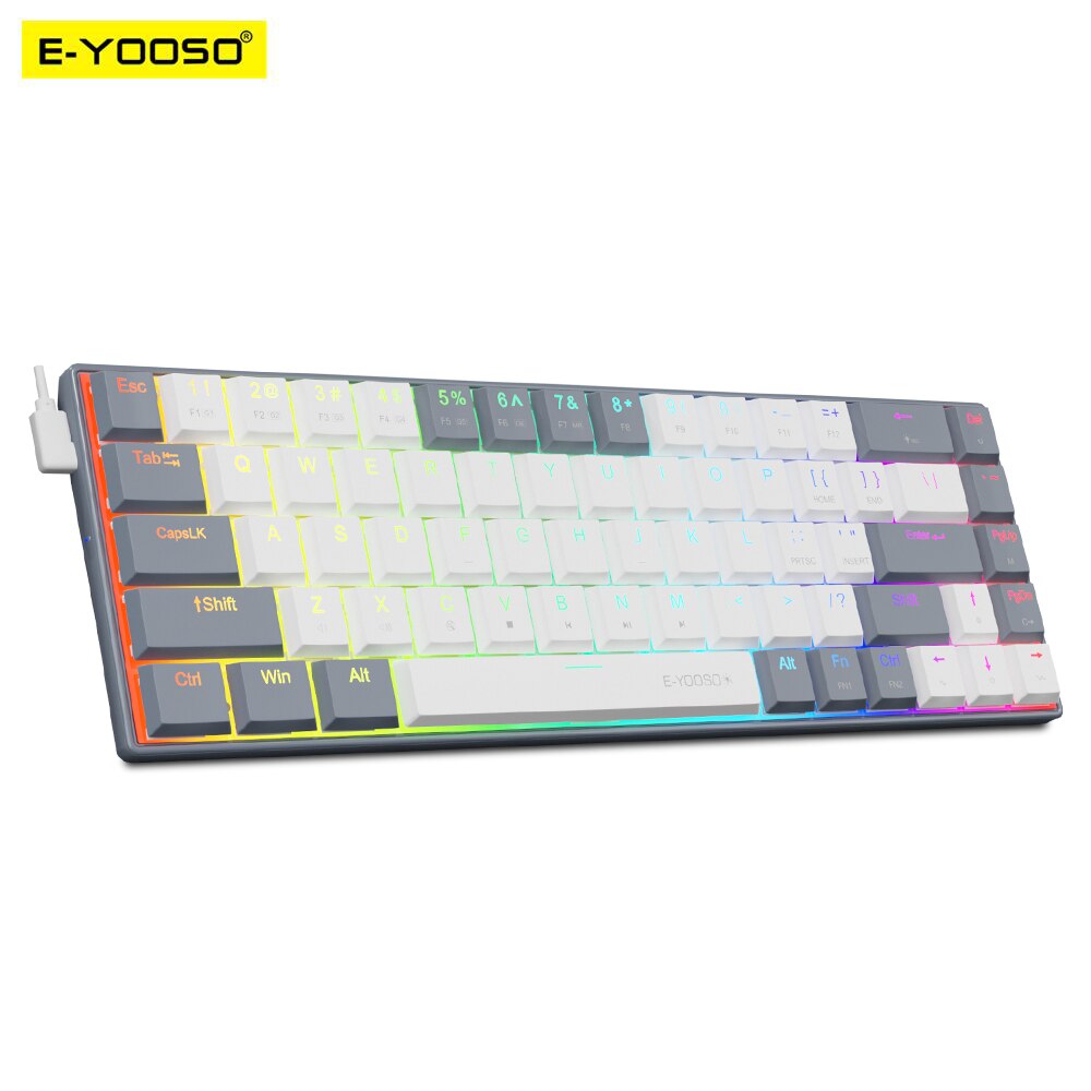 E-YOOSO A68 RGB Mini Slim USB  - đánh giá và giá Gaming Keyboard Mobile