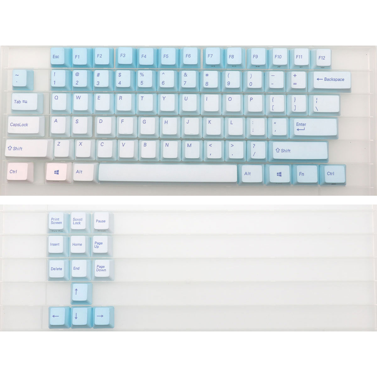 87 Keys Frost Blue Keycaps Che - đánh giá và giá Gaming Keyboard Blue