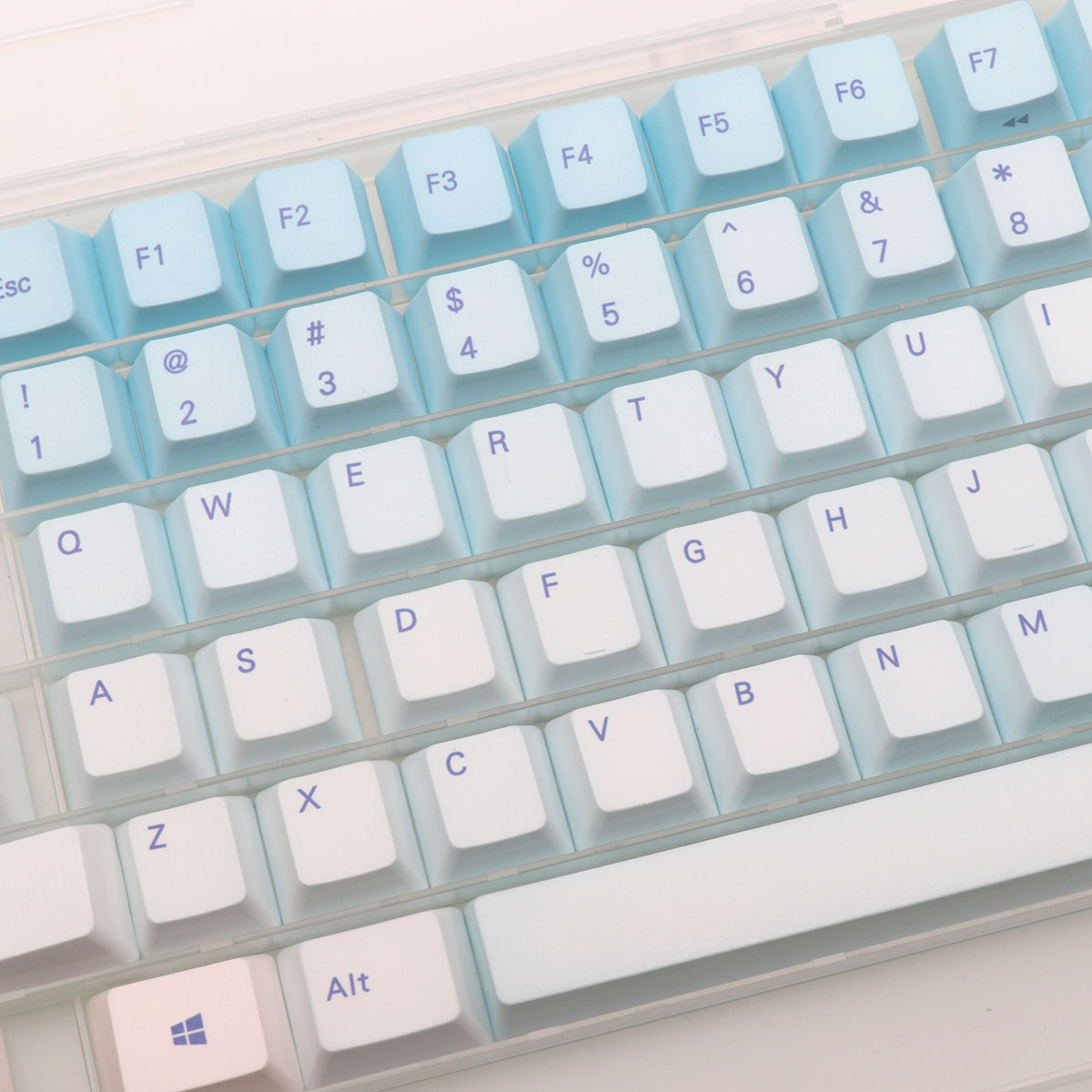 87 Keys Frost Blue Keycaps Che - đánh giá và giá Gaming Keyboard Blue