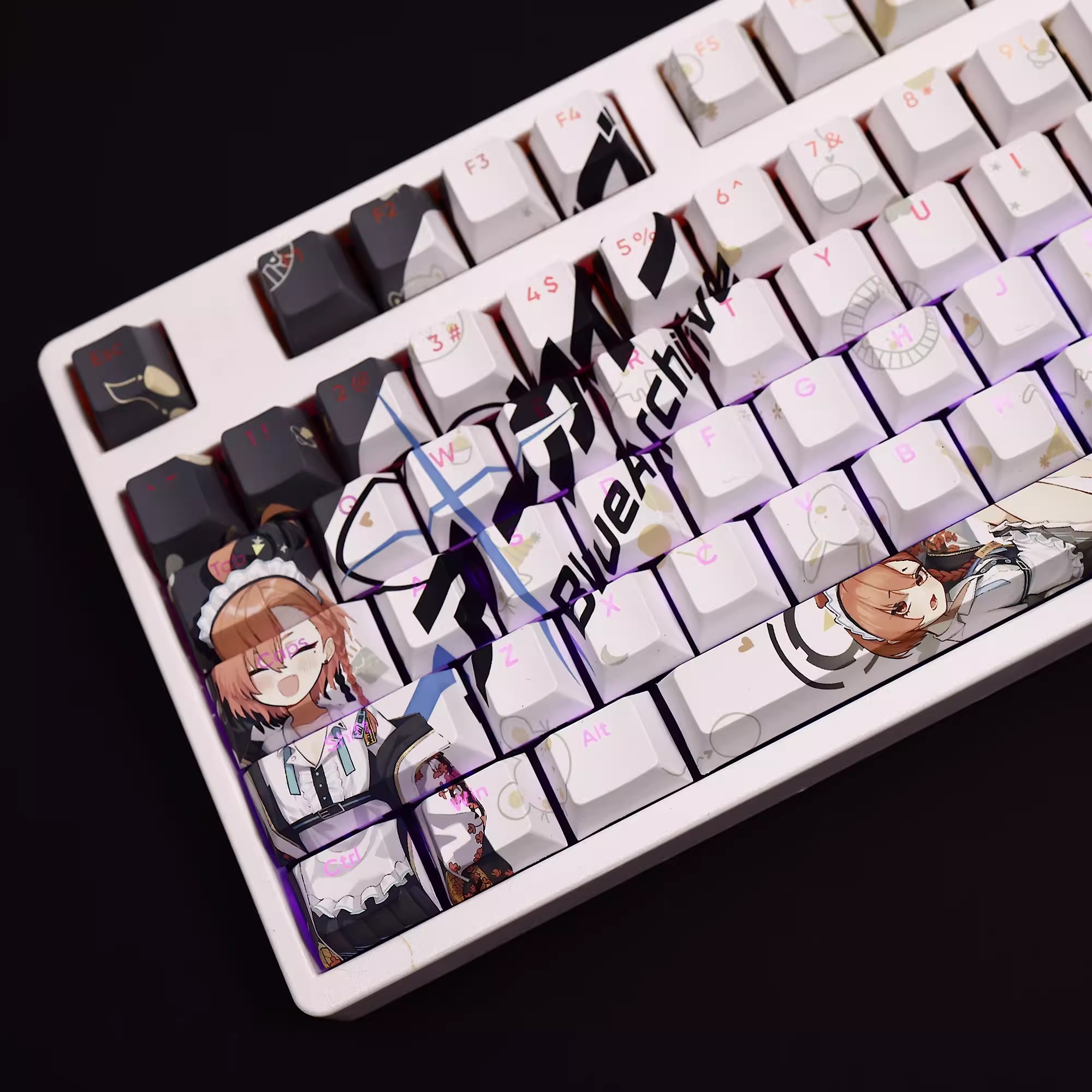 108 Keys/set Blue Archive Mika - đánh giá và giá Gaming Keyboard Blue