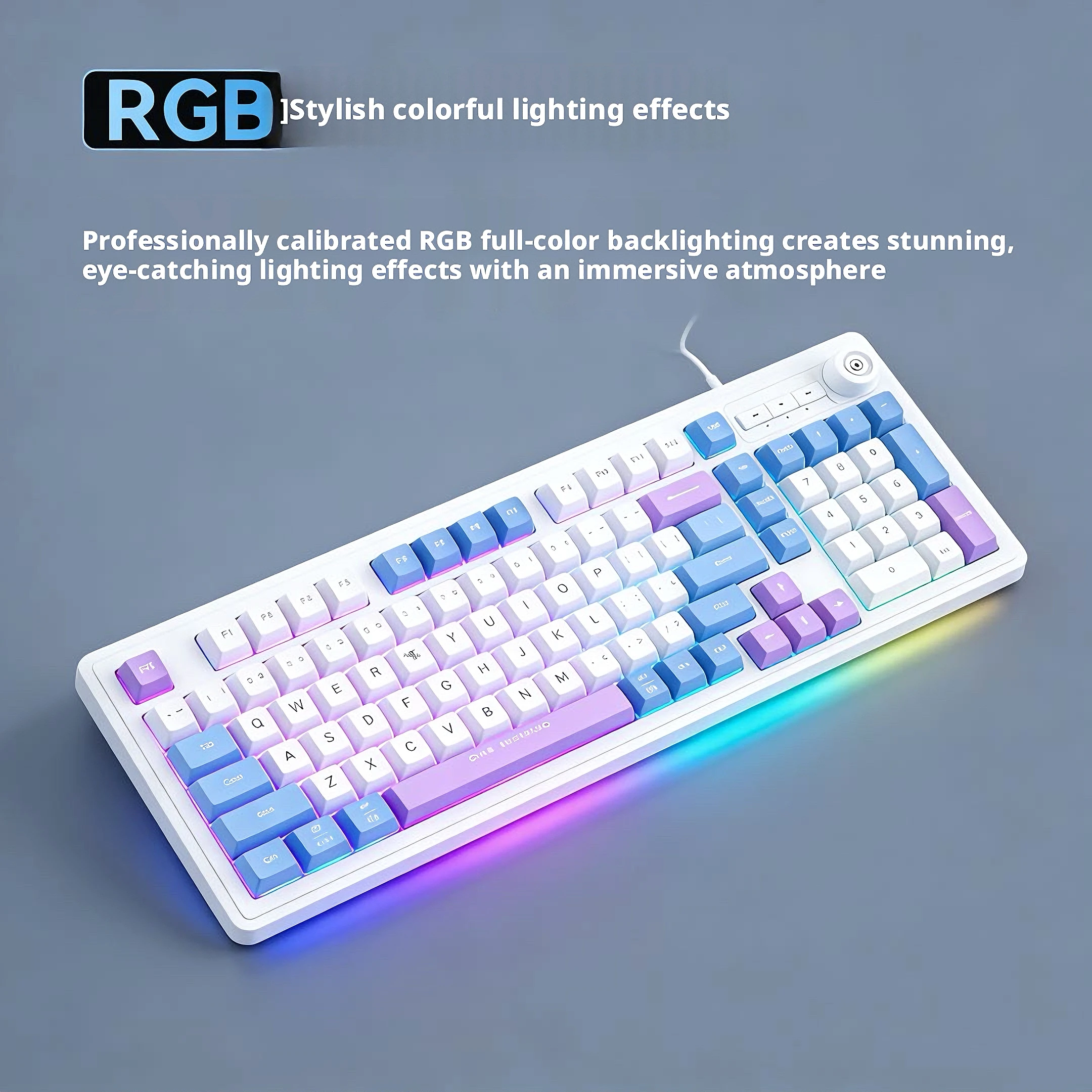 98Keys Wired Keyboard RGB Glow - đánh giá và giá Gaming Keyboard No Noise