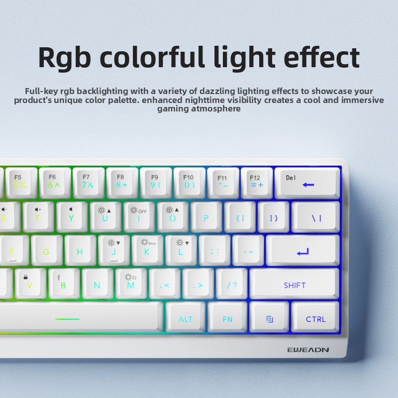61 keys wireless Mini keyboard - đánh giá và giá Gaming Keyboard No Noise