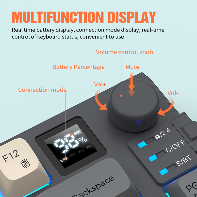 Premium Dual-Modes 2.4G+Blueto - đánh giá và giá Gaming Keyboard Extension