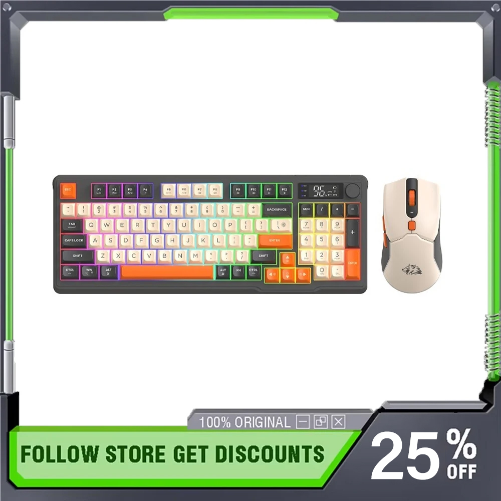 FreeWolf T96 Wireless Bluetoot - đánh giá và giá Gaming Keyboard Mouse Set