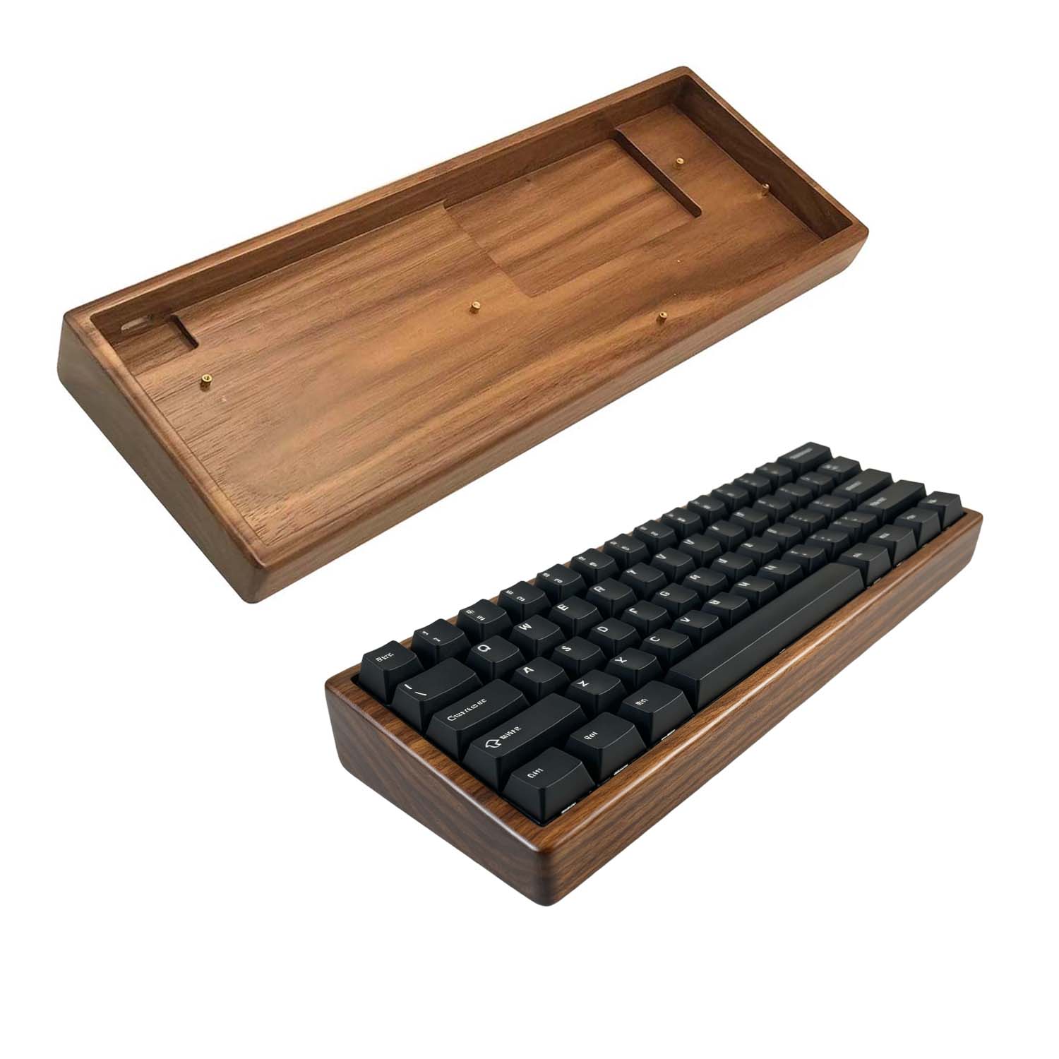 Walnut & Beech Wood 60% Keyboa - đánh giá và giá Hot Swap Pcb