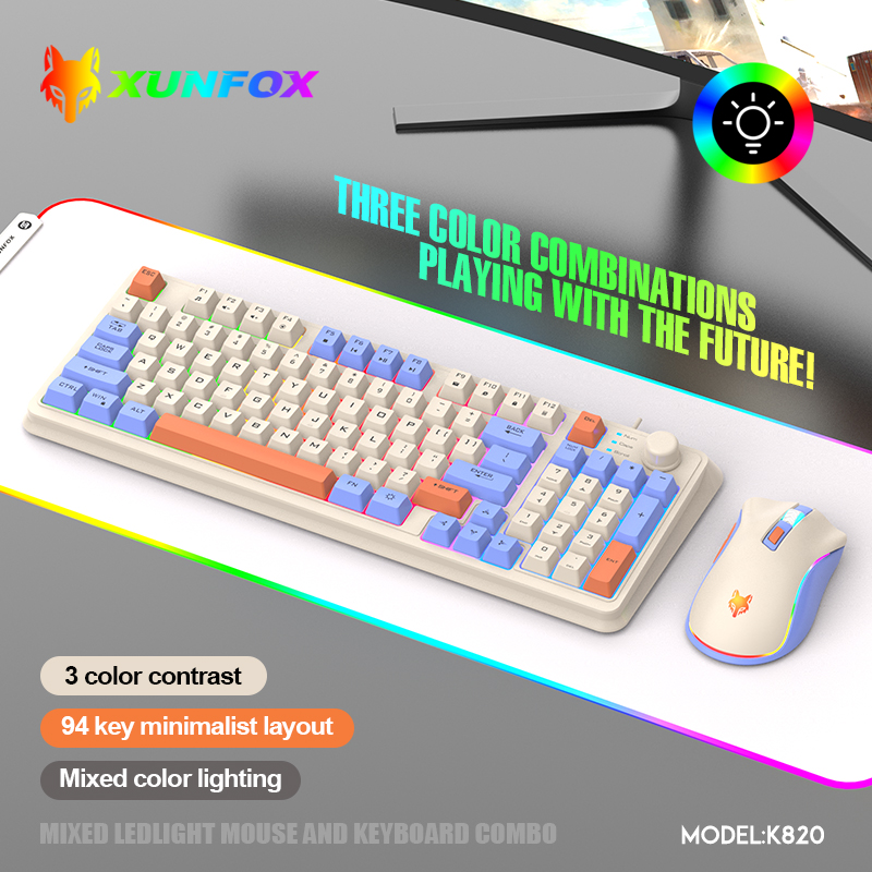 K820 USB Wired Game Keyboard M - đánh giá và giá Gaming Keyboard And Mouse Combo Wireless
