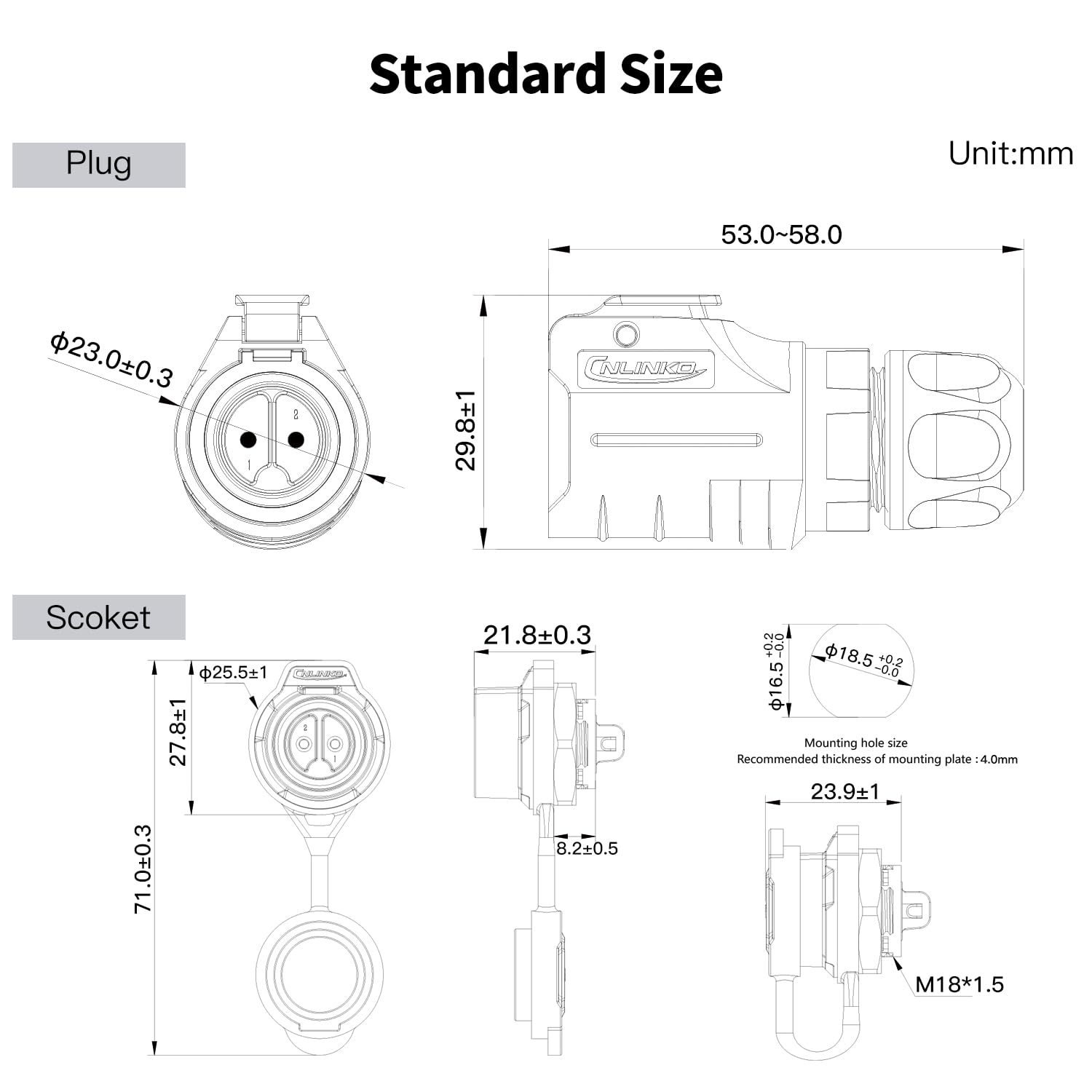 CNLINKO LP-16 Circular Aviatio - đánh giá và giá Aviator Connector Kit