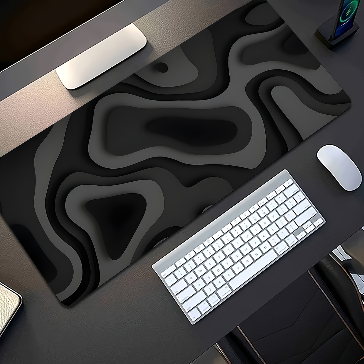 Black Gray Swirl Design Large  - đánh giá và giá Gaming Keyboard Brand