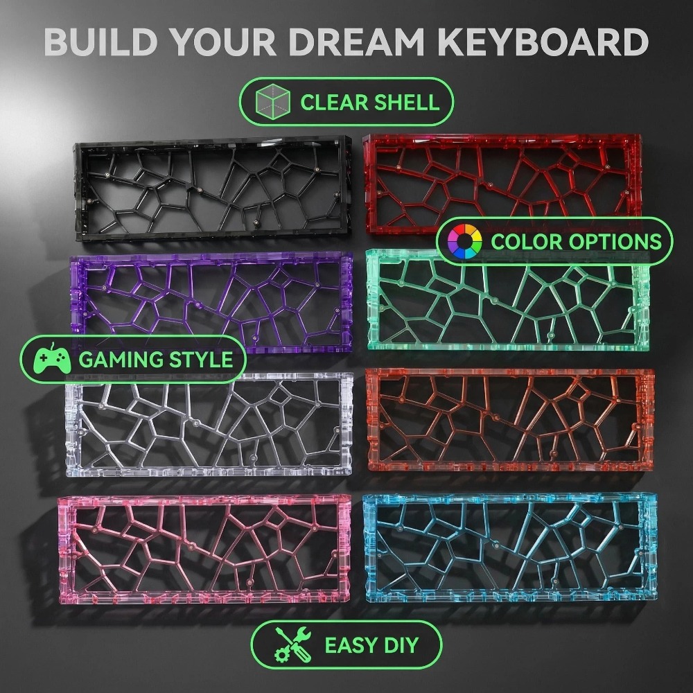 GH60 Keyboard Case Hollow Tran - đánh giá và giá Hot Swap Pcb