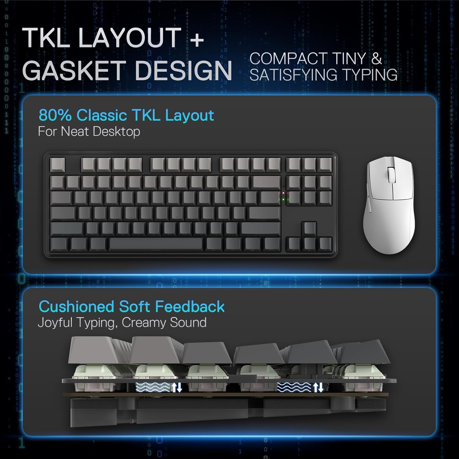 Redragon K707 PRO GB 80% Gaske - đánh giá và giá Gaming Keyboard No Noise
