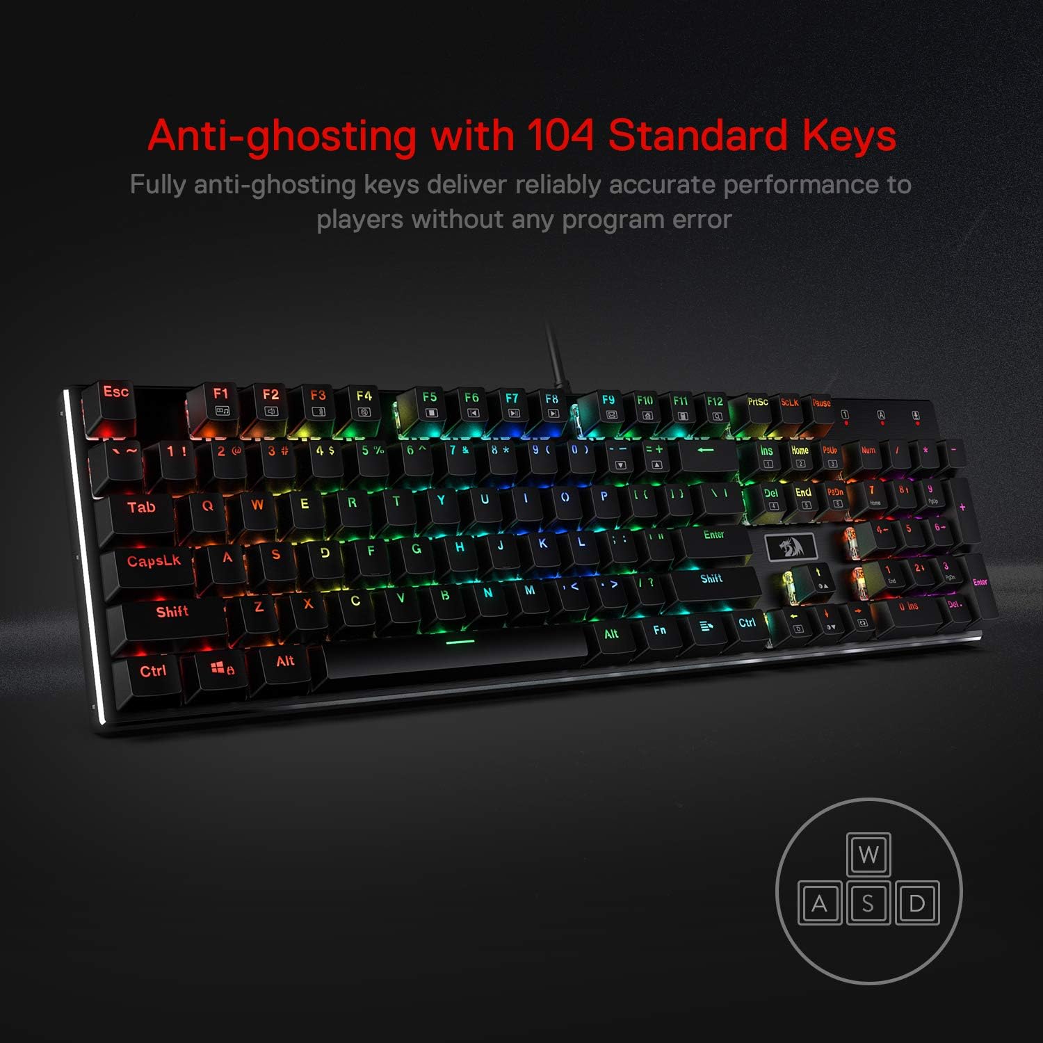 Redragon K556 RGB LED Backlit  - đánh giá và giá Gaming Keyboard No Noise