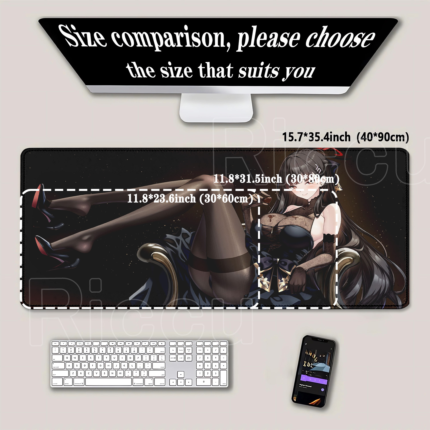 Anime girl Tsukatsuki Rio Blue - đánh giá và giá Gaming Keyboard Blue