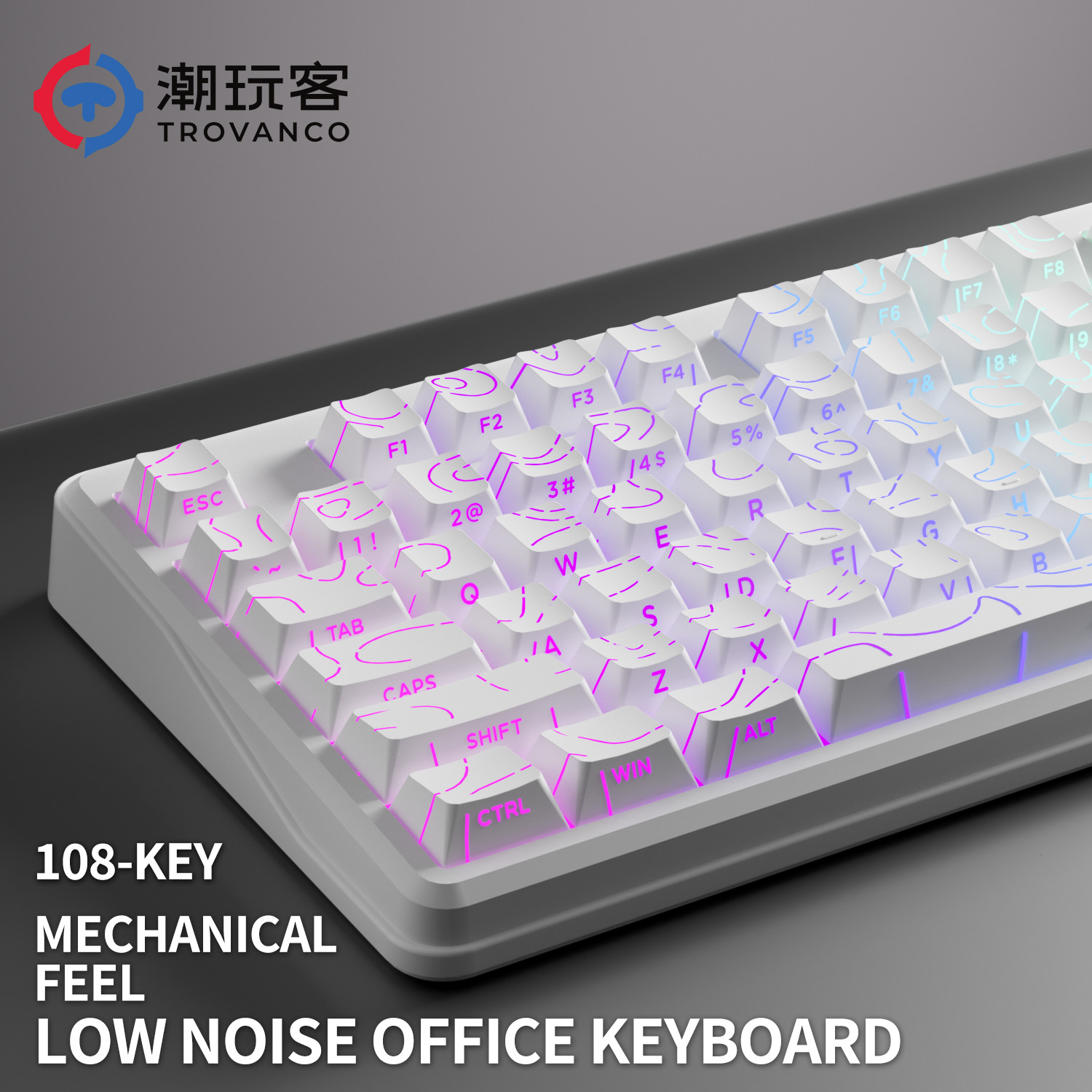 V108 Pro Wired&Wirel Keyboard  - đánh giá và giá Gaming Keyboard No Noise